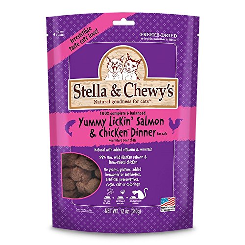 0186011001219 - STELLA & CHEWY'S - FREEZE DRIED DINNER MORSELS FOR CATS YUMMY LICKIN SALMON AND