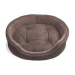 0186734130517 - DELUXE SUEDE OVAL DOG BED IN ESPRESSO SIZE 26 X 21
