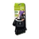 0018713578686 - YOGA SOCK AND GLOVE SET BLACK WITH WHITE GRIP DOT