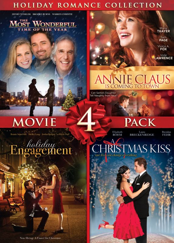 0018713608819 - HOLIDAY ROMANCE COLLECTION MOVIE 4 PACK (A CHRISTMAS KISS, HOLIDAY ENGAGEMENT, THE MOST WONDERFUL TIME OF THE YEAR, ANNIE CLAUS IS COMING TO TOWN)