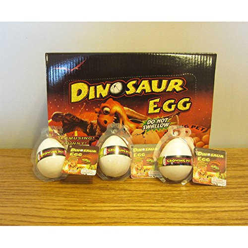 0018717066455 - 3 NEW GROWING PET DINOSAUR EGGS GROW DINO HATCHING HATCH EGG GREAT TOYS