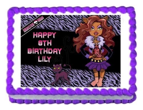 0018717153797 - MONSTER HIGH CLAWDEEN WOLF PARTY EDIBLE CAKE IMAGE CAKE TOPPER DECORATION