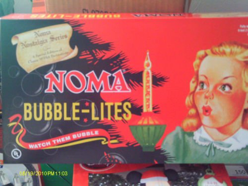 0018717217741 - NOMA VINTAGE REPRO CHRISTMAS BUBBLE LIGHTS RED GOLD 7 BULB NEW SALE ENDS 9/30 - COUNTRY : UNITED STATES
