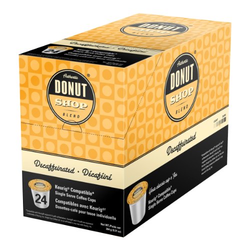 0188909000274 - AUTHENTIC DONUT SHOP BLEND DECAFFEINATED SINGLE CUP COFFEE FOR KEURIG K-CUP BREWERS, 24 COUNT