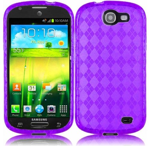 0189701084462 - SAMSUNG GALAXY EXPRESS I437 ( AT&T ) PHONE CASE ACCESSORY SENSATIONAL PURPLE TPU SKIN COVER WITH FREE GIFT APLUS POUCH