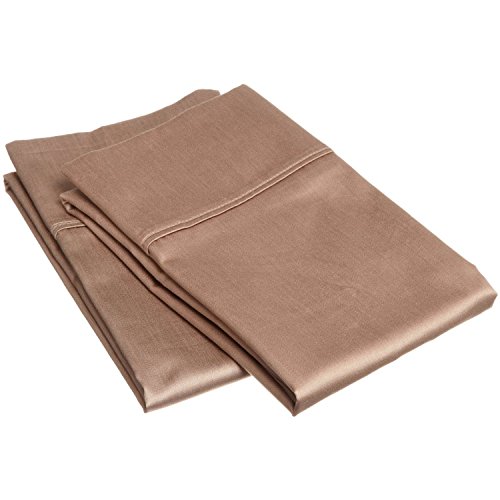 0190052003279 - 100% EGYPTIAN COTTON 300 THREAD COUNT SOFT AND SMOOTH 2 PIECE PILLOWCASES, STANDARD, SOLID TAUPE