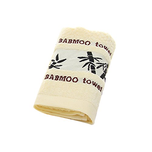 0019006272403 - M-EGAL 3374CM100% BAMBOO FIBER JACQUARD FACE TOWEL ABSORBENT SOFT TOWEL FOR ADULTS TOWELS MILKY