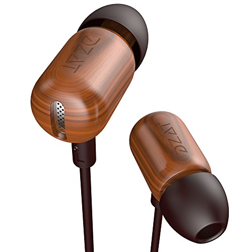 0190073358013 - APIE PREMIUM GENUINE WOOD CORDED IN-EAR HEADPHONES EARBUDS HEAVY BASS NOISE CANCELLING EARPHONES WITH MICROPHONE FOR ALL APPLE DEVICE ANDROID SMARTPHONE MP3 MP4 PORTABLE MUSIC PLAYER