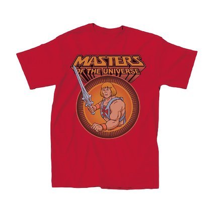 0190121070027 - MASTERS OF THE UNIVERSE HE-MAN CLASSIC ADULT T-SHIRT - RED (XXX-LARGE)