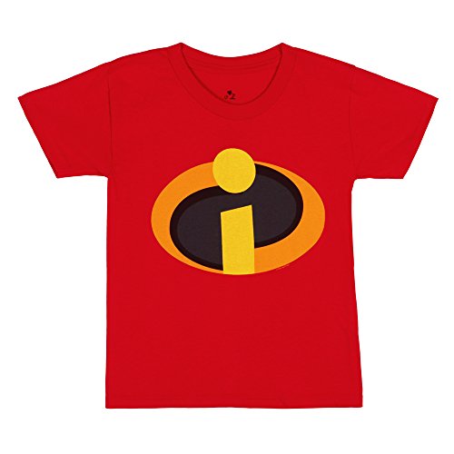 0190121087377 - THE INCREDIBLES LOGO BOYS YOUTH T-SHIRT (YOUTH 56,RED)
