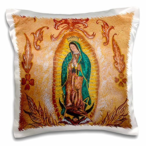 0190133245291 - 3DROSE PC_209888_1 MEXICO SAN MIGUEL DE ALLENDE PAINTING OF OUR LADY OF GUADALUPE PILLOW CASE, 16 X 16