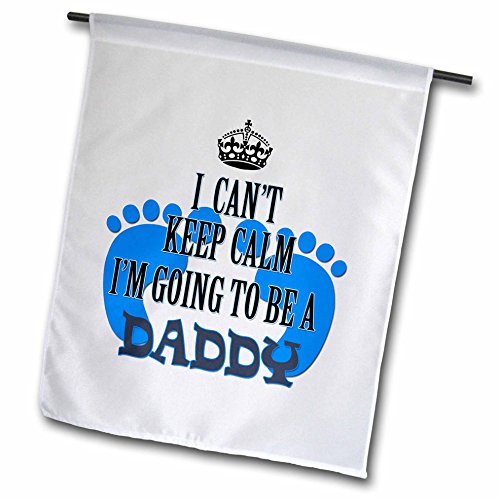 0190133323739 - 3DROSE FL_218170_1 I CANT KEEP CALM IM GOING TO BE A DADDY. BABY BOY. FUNNY SAYING.  GARDEN FLAG, 12 X 18