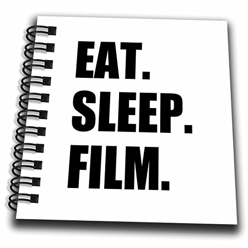 0190133352838 - 3DROSE EAT SLEEP FILM-GIFTS FOR MOVIE MAKERS AND VIDEO MAKING ENTHUSIASTS-MINI NOTEPAD, 4 BY 4 (DB_180402_3)