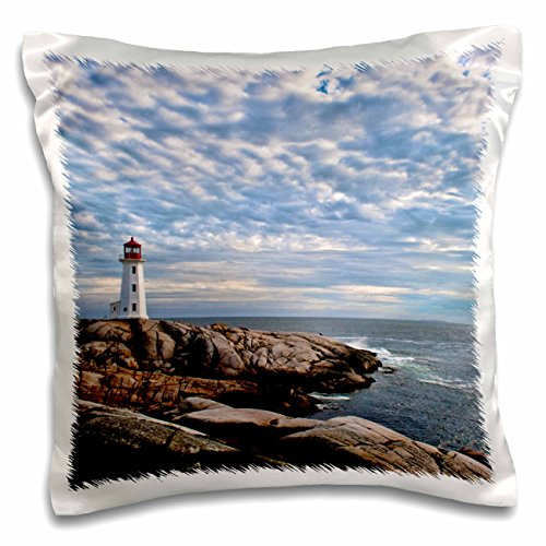 0190133367849 - 3DROSE LIGHTHOUSE IN PEGGY'S COVE, NOVA SCOTIA-CN07 BBA0022-BILL BACHMANN-PILLOW CASE, 16 BY 16 (PC_72927_1)