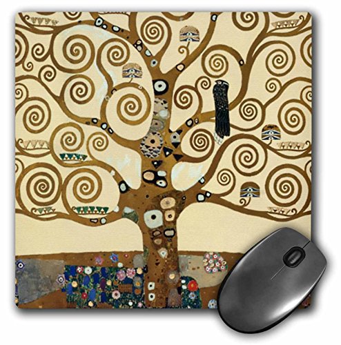 0190133516735 - INSPIRATIONZSTORE VINTAGE ART - THE TREE OF LIFE 1909 BY GUSTAV KLIMT - STYLISH SWIRLING BRANCHES - BROWN - FINE ART DECO SWIRLS - MOUSE PADS (MP_155632_1)