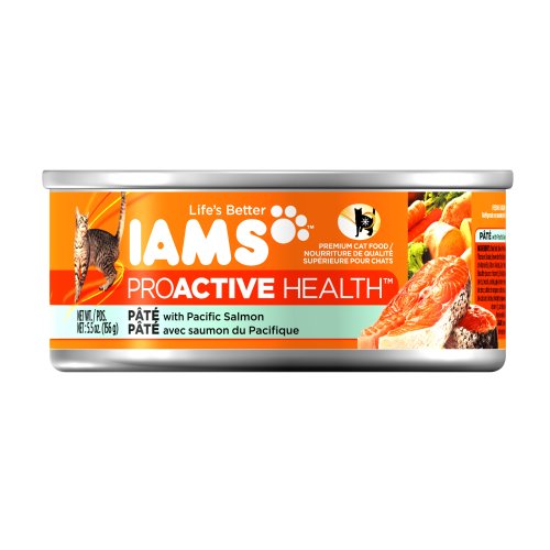 0019014043750 - IAMS PROACTIVE HEALTH ADULT PATE WITH PACIFIC SALMON, 5.5-OUNCE CANS (PACK OF 12)
