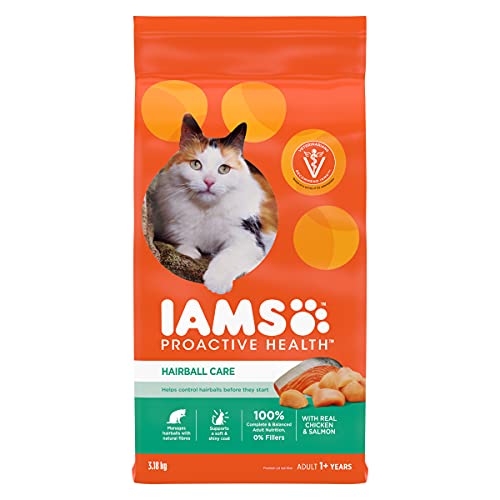 0019014712434 - IAMS DRY FOOD 1 COUNT HAIRBALL CARE DRY CAT FOOD, 7 LB