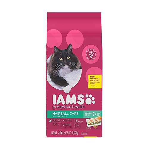 0019014712540 - IAMS PROACTIVE HEALTH HAIRBALL CARE MATURE ADULT CAT FOOD, 7 LBS.