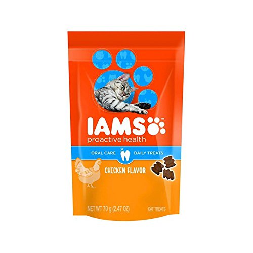 0019014800025 - IAMS PROACTIVE HEALTH DAILY TREATS FOR CATS, 2.47 OZ (CHICKEN, ORAL CARE)