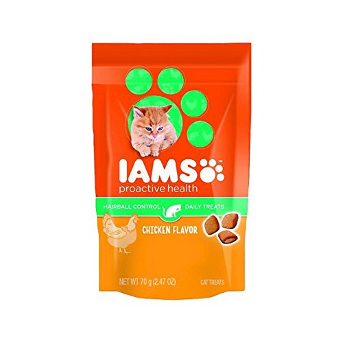 0019014800063 - IAMS PROACTIVE HEALTH DAILY TREATS FOR CATS, 2.47 OZ (CHICKEN, HAIRBALL CARE)