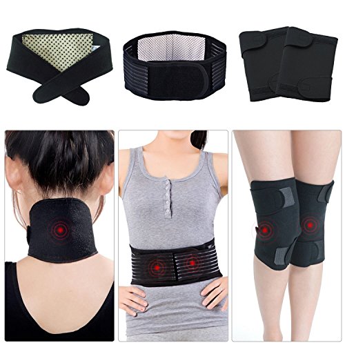 0190149077466 - BEYOUNG® TOURMALINE SELF-HEATING INFRARED MAGNETIC THERAPY 3 IN 1 PACK NECK/KNEE/WAIST BELT SUPPORT PAIN RELIEF ANTI-ARTHRITIS KIT FOR BLOOD CIRCULATION METABOLISM IMPROVEMENT MERIDIANS UNCHOKING
