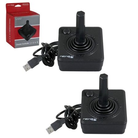 0190152054508 - RETROLINK - 2 PACKS - PC - CONTROLLER - WIRED - ATARI STYLE - USB CONTROLLER FOR PC & MAC - BLACK