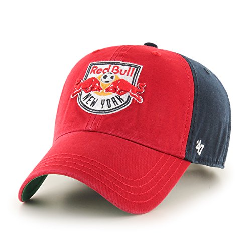 0190182261747 - MLS NEW YORK RED BULLS FLAGSTAFF CLEAN UP HAT, ONE SIZE, NAVY