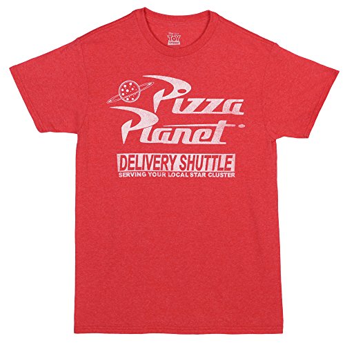 0190272482472 - TOY STORY PIZZA PLANET DELIVERY ADULT T-SHIRT - RED (LARGE)