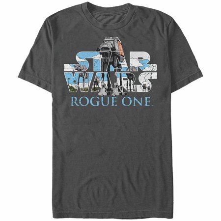 0190272878145 - STAR WARS MEN'S ROGUE ONE AT-ACT LOGO GRAPHIC T-SHIRT, CHARCOAL, XXL