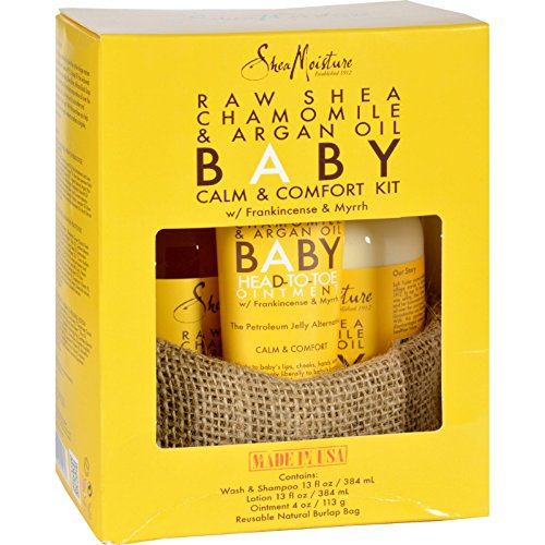 0190283545296 - SHEAMOISTURE GIFT SET - BABY - RAW SHEA CHAMOMILE AND ARGAN OIL - CALM AND COMFORT KIT - 3 PIECES - 1 SET
