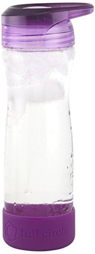 0190283550009 - FULL CIRCLE HYDRATE MATE GLASS TRAVEL WATER BOTTLE, 16-OUNCE, ELDERBERRY