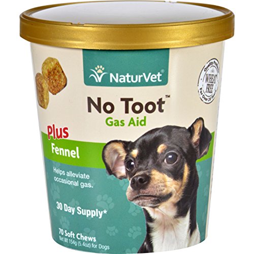 0190283550320 - NATURVET NO TOOT GAS AID PLUS FENNEL FOR DOGS - CUP - 70 SOFT CHEWS - WHEAT FREE- 30 DAYS SUPPLY