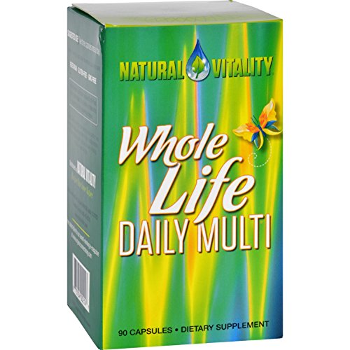 0190283552577 - NATURAL VITALITY WHOLE LIFE DAILY MULTIVITAMINS - 90 VEGETARIAN CAPSULES - GLUTEN FREE - WHEAT FREE- PRODUCT OF USA