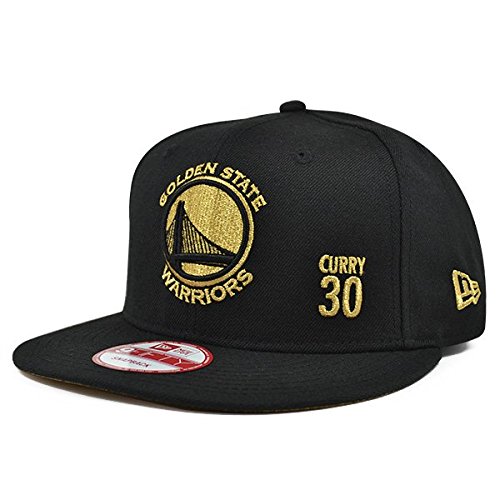 0190293826705 - GOLDEN STATE WARRIORS STEPHEN CURRY #30 PLAYER BLACK/GOLD SNAPBACK 9FIFTY NEW ERA NBA HAT