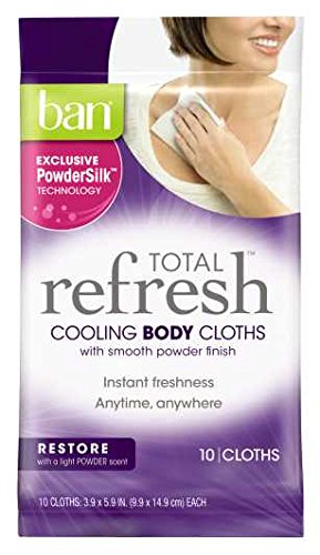 0019045194513 - BAN TOTAL REFRESH COOLING BODY CLOTHS, RESTORE, 10 COUNT