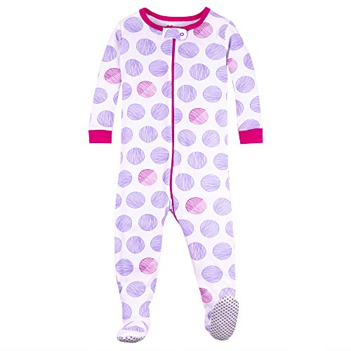 0190489365452 - LAMAZE ORGANIC BABY GIRLS STRETCHIE ONE PIECE SLEEPWEAR, BABY AND TODDLER, FOOTED, ZIPPER, LILAC, 18M