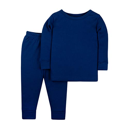 0190489906860 - LAMAZE BABY BOYS SUPER COMBED NATURAL COTTON THERMAL LONG JOHNS, 2 PIECE, BLUE, 5T