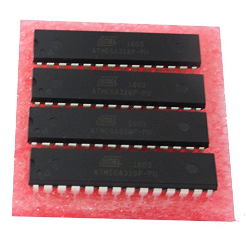 0190497333740 - ATMEGA328 ATMEGA328P-PU DIP-28 PIN 8-BIT MICROCONTROLLER WITH 32K BYTES IN-SYSTEM PROGRAMMABLE FLASH PACK OF 4