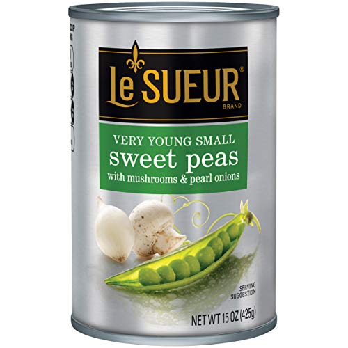 0190569103615 - LE SUEUR VERY YOUNG SMALL SWEET PEAS WITH MUSHROOMS & PEARL ONIONS, 15 OZ