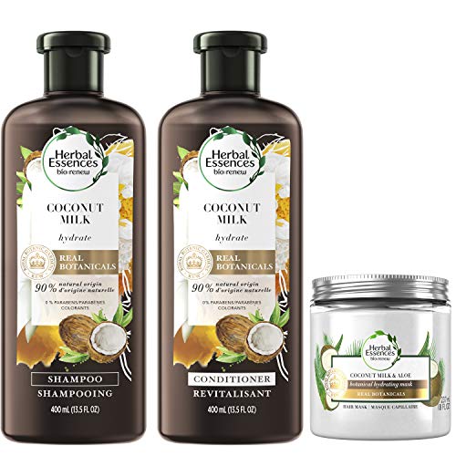0190679007247 - HERBAL ESSENCES HERBAL ESSENCES BIO:RENEW HYDRATING COCONUT MILK COLLECTION: SHAMPOO, CONDITIONER, AND HAIR MASK, 1 COUNT