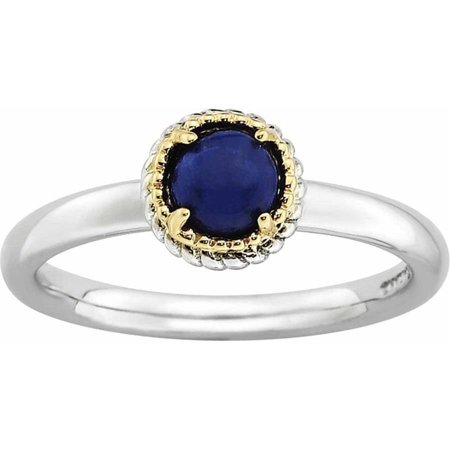 0190772572833 - STERLING SILVER & 14K STACKABLE EXPRESSIONS LAPIS POLISHED RING