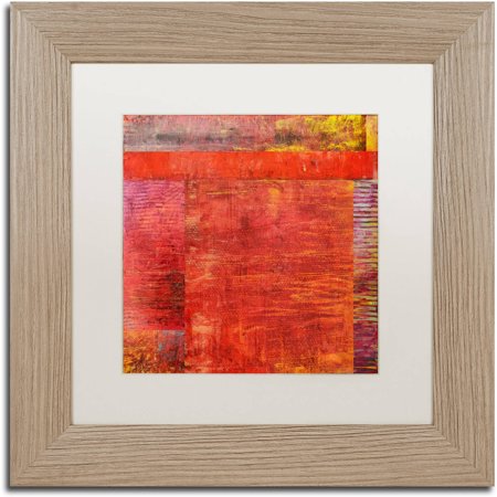 0190836072071 - TRADEMARK FINE ART ”ESSENCE OF RED 2” CANVAS ART BY MICHELLE CALKINS, WHITE MATTE, BIRCH FRAME