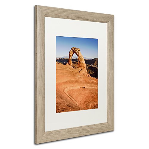 0190836851379 - TRADEMARK FINE ART DELICATE ARCH BY MICHAEL BLANCHETTE PHOTOGRAPHY ARTWORK IN WHITE MATTE WITH BIRCH FRAME, 16 X 20