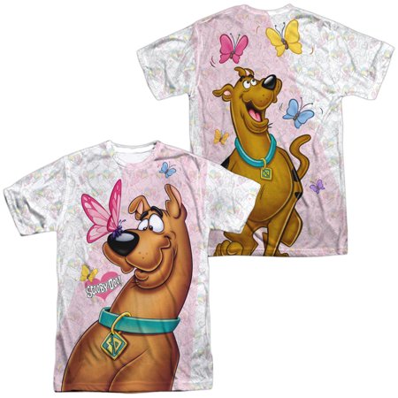 0190860804556 - SCOOBY DOO - BUTTERFLY (FRONT/BACK PRINT) - SHORT SLEEVE SHIRT - LARGE
