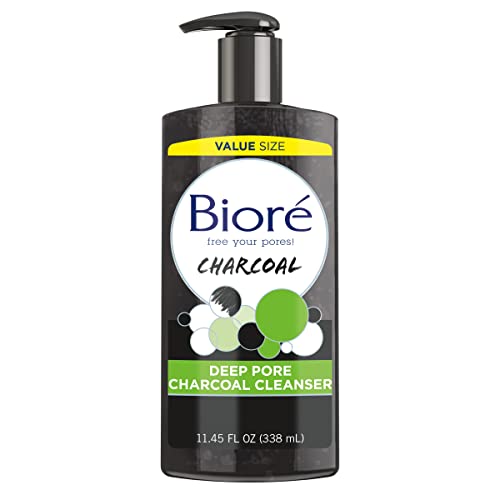0019100252141 - BIORE CHARCOAL FACE WASH, DAILY FACIAL CLEANSER FOR DIRT & MAKEUP REMOVAL, FOR OILY SKIN