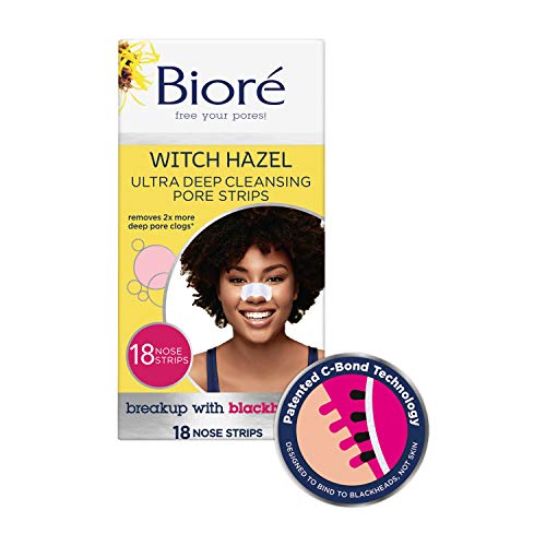 0019100260894 - BIORÉ WITCH HAZEL ULTRA CLEANSING PORE STRIPS, 18 NOSE STRIPS, CLEARS PORES UP TO 2X MORE THAN ORIGINAL PORE STRIPS, FEATURES C-BOND TECHNOLOGY, OIL-FREE, NON-COMEDOGENIC USE