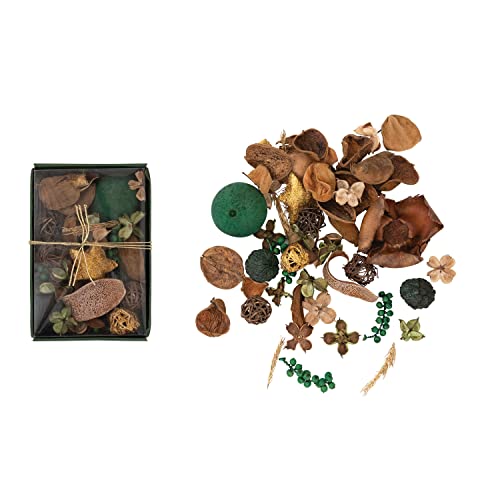 0191009471561 - CREATIVE CO-OP 1/4 H-3-1/4 H DRIED NATURAL ORGANIC FLORAL MIX GOLD STAR, GREEN AND BROWN (BOX CONTAINS 8 OZ.) ARTIFICIAL PLANTS, 7 L X 5 W X 3 H, MULTI