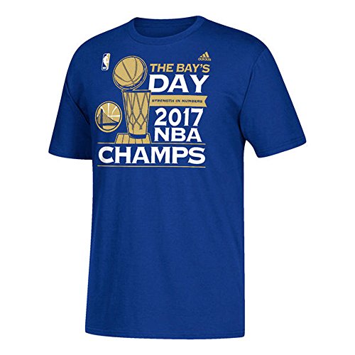 0191033335433 - NBA GOLDEN STATE WARRIORS MEN'S FINALS TWO FOR THE LAND SHORT SLEEVE TEE, BLUE, X-LARGE