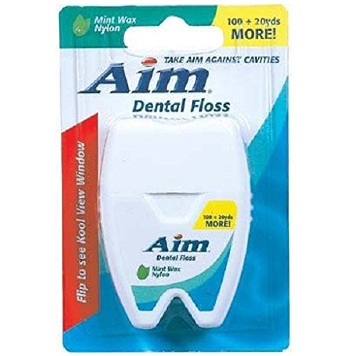 0001910631889 - AIM 100+20 YARDS MINT WAXED FLOSS CASE PACK 12