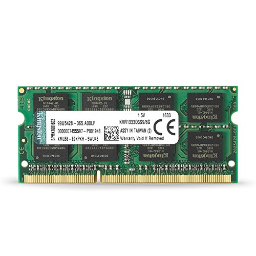 0191120012179 - KINGSTON VALUERAM 8GB (1X8GB) 1333MHZ DDR3 NON-ECC CL9 SODIMM NOTEBOOK MEMORY KV